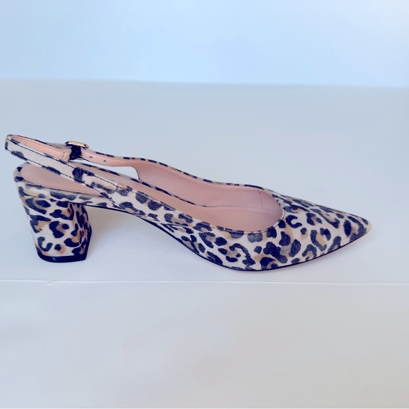 KATE SPADE NEW YORK Midge Leopard-Print Suede Slingback Pumps - Picture 3 of 13